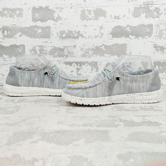 New Hey Dude Wendy Stretch Grey Pearl River Casual Slip On Shoes O36 - Picture 5 of 11